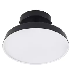 PLAFON LED REDONDO PRETO 23CM 3000K E 6000K 9W - 4... - FLUZÃO CONSTRUÇÃO