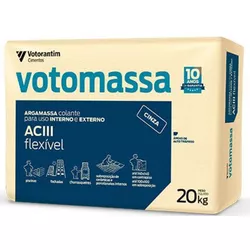 ARGAMASSA AC3 FLEXIVEL CINZA 20KG VOTORAN - FLUZÃO CONSTRUÇÃO