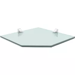 PRATELEIRA DE CANTO 25X25 DE VIDRO RECORTE COM SUP... - FLUZÃO CONSTRUÇÃO