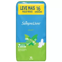 ABSORVENTE ADAPT SUAVE COM ABAS 16 UNIDADES - PADRÃO FONZAR