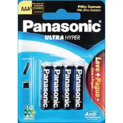PILHA PANASONIC COMUM PALITO AAA COM 8 UNIDADES - PADRÃO FONZAR