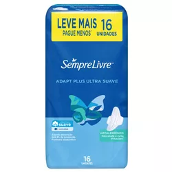 ABSORVENTE ADAPT PLUS SUAVE COM ABAS 16 UNIDADES - PADRÃO FONZAR