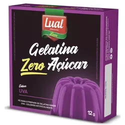 GELATINA LUAL ZERO AÇUCAR UVA 12 G - PADRÃO FONZAR