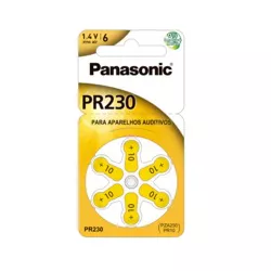 BATERIA PANASONIC AUDITIVA ZINC AIR COM 6 UNIDADES... - PADRÃO FONZAR