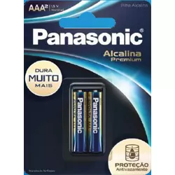 PILHA PANASONIC ALCALINA PREMIUM AAA COM 2 UNIDADE - PADRÃO FONZAR