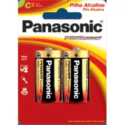 PILHA PANASONIC ALCALINA MÉDIA C COM 2 UNIDADES - PADRÃO FONZAR