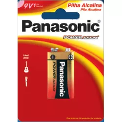 BATERIA PANASONIC ALCALINA 9V COM 1 UNIDADE - PADRÃO FONZAR