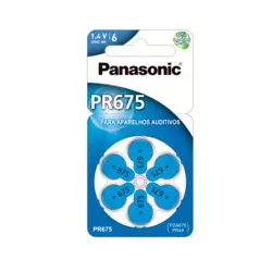 BATERIA PANASONIC AUDITIVA ZINC AIR COM 6 UNIDADES - PADRÃO FONZAR