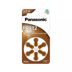 BATERIA PANASONIC AUDITIVA ZINC AIR COM 6 UNIDADES - PADRÃO FONZAR