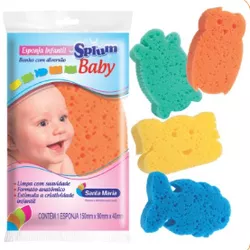 ESPONJA DE BANHO SPLUM BABY PACOTE COM 1 UNIDADE - PADRÃO FONZAR