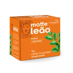 CHÁ MATTE LEÃO NATURAL 16 G COM 10 SAQ. - PADRÃO FONZAR