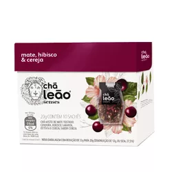 CHÁ LEÃO SENSES MATTE, CEREJA E HIBISCO 20 G C/ 1... - PADRÃO FONZAR