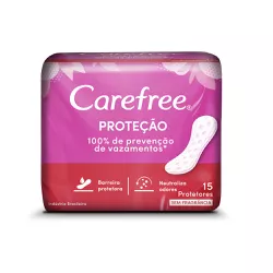 PROTETOR DIÁRIO CAREFREE SEM PERFUME 15 UNIDADES - PADRÃO FONZAR