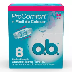ABSORVENTE ÍNTIMO MINI PROCOMFORT 8 UNIDADES - PADRÃO FONZAR