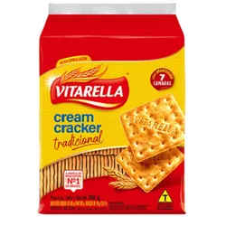 BISCOITO VITARELLA CREAM CRACKER 350 G - PADRÃO FONZAR