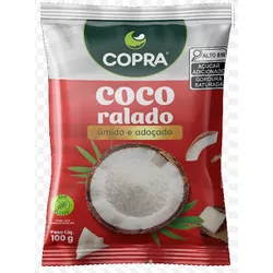COCO RALADO FINO UMIDO E ADOÇADO 100 G - COPRA - PADRÃO FONZAR