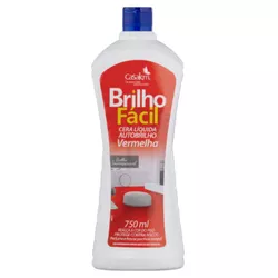 CERA LIQUIDA BRILHO FACIL VERMELHA 750 ML - PADRÃO FONZAR