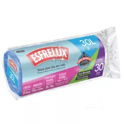 SACO P/ LIXO AZUL DE 30 LTS EM ROLO C/ 30 UNID (88... - PADRÃO FONZAR