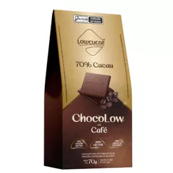 CHOCOLATE 70% CAFÉ LOWÇUCAR 70 G - PADRÃO FONZAR