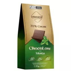 CHOCOLATE 70% MENTA LOWÇUCAR 70 G - PADRÃO FONZAR