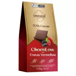 CHOCOLATE 70% FRUTAS VERMELHAS LOWÇUCAR 70 G - PADRÃO FONZAR