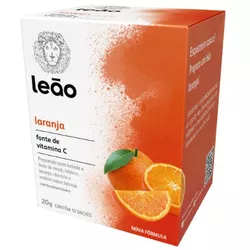 CHA LEAO LARANJA VITAMINICO 20 G C/ 10 SQ. - PADRÃO FONZAR