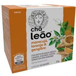 CHA LEAO MARACUJA, LARANJA, E GENGIBRE 22 G C/ 10 ... - PADRÃO FONZAR