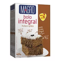 BOLO MAGRO INTEGRAL C/ FRUTAS E GRÃOS 200 G - PADRÃO FONZAR