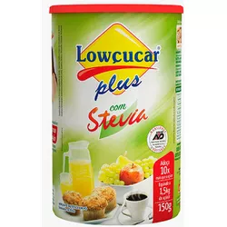 ADOÇANTE LOWÇUCAR PLUS COM STEVIA POTE 150 G - PADRÃO FONZAR