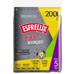 SACO P/ LIXO DE 200 LTS REFORÇADO ALMOFADA C/ 5 UN... - PADRÃO FONZAR
