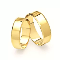 Par de Alianças Italiana de Casamento em Ouro 14K ... - Gerlu Joias