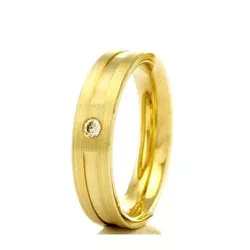 Par de Alianças de Casamento em Ouro 14K Trabalhad... - Gerlu Joias