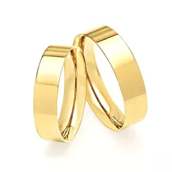 Par de Alianças Quadrada de Casamento em Ouro 14K ... - Gerlu Joias