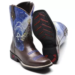 Bota Masculina Infantil Texana Country Couro Nossa... - GH CALÇADOS