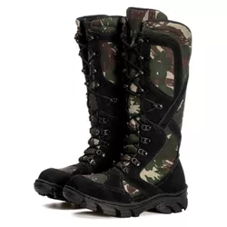 Bota Coturno Militar Tático Camuflado Caça e Pesca... - GH CALÇADOS
