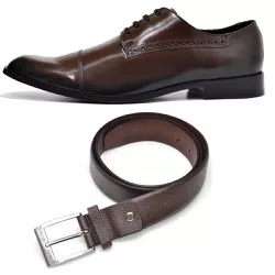 KIT Sapato Social Masculino Sola de Couro + Cinto ... - GH CALÇADOS