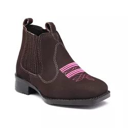 Botina Feminina Infantil Couro Country Texana Bico... - GH CALÇADOS
