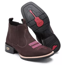 Bota Country Cano Curto Texana Bico Quadrado - GH CALÇADOS