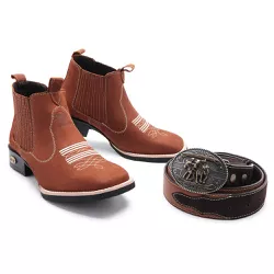 Kit Bota Country Cano Curto + Cinto Country - GH CALÇADOS