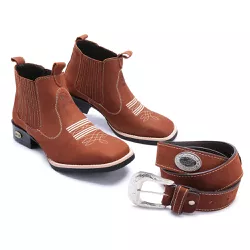 Kit Bota Country Cano Curto + Cinto Country - GH CALÇADOS