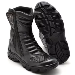 Bota Coturno Masculino Cano Médio Motociclista - GH CALÇADOS
