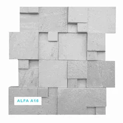 Mosaico Pedra Natural Alfa A16 30X30 Branco - GLOBAL PEDRAS
