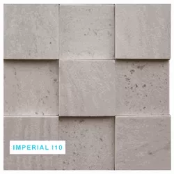 Mosaico Pedra Natural Imperial L10 30x30 Branco - GLOBAL PEDRAS
