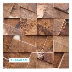 Mosaico Pedra Natural Durban D03 Placa 30X30 Ferru... - GLOBAL PEDRAS