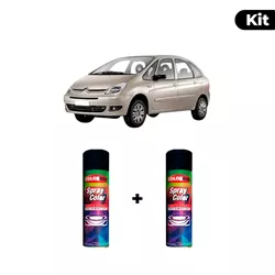 KIT SPRAY AUTOMOTIVO - CINZA CENDRE 2003 POL + VER... - Gon Tintas