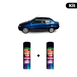 KIT SPRAY AUTOMOTIVO - AZUL SANTIAGO PER 96 POL + ... - Gon Tintas