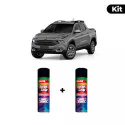 KIT SPRAY AUTOMOTIVO - CINZA ANTIQUE 2016 POL + VE... - Gon Tintas