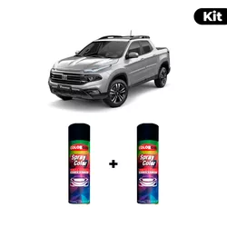 KIT SPRAY AUTOMOTIVO - PRATA MELFI POL + VERNIZ R... - Gon Tintas