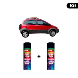 KIT SPRAY AUTOMOTIVO - VERMELHO BARROCO PER POL +... - Gon Tintas