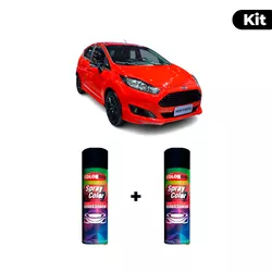 KIT SPRAY AUTOMOTIVO - VERMELHO ARIZONA 2012 POL +... - Gon Tintas